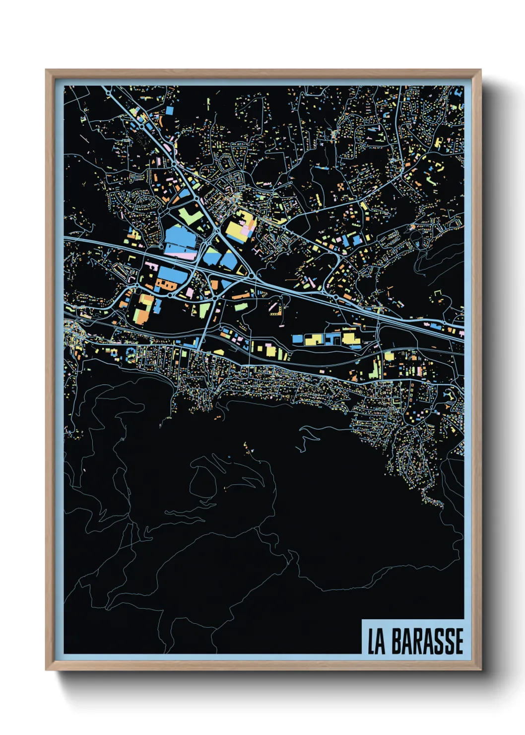 Une affiche de carte sur La Barasse