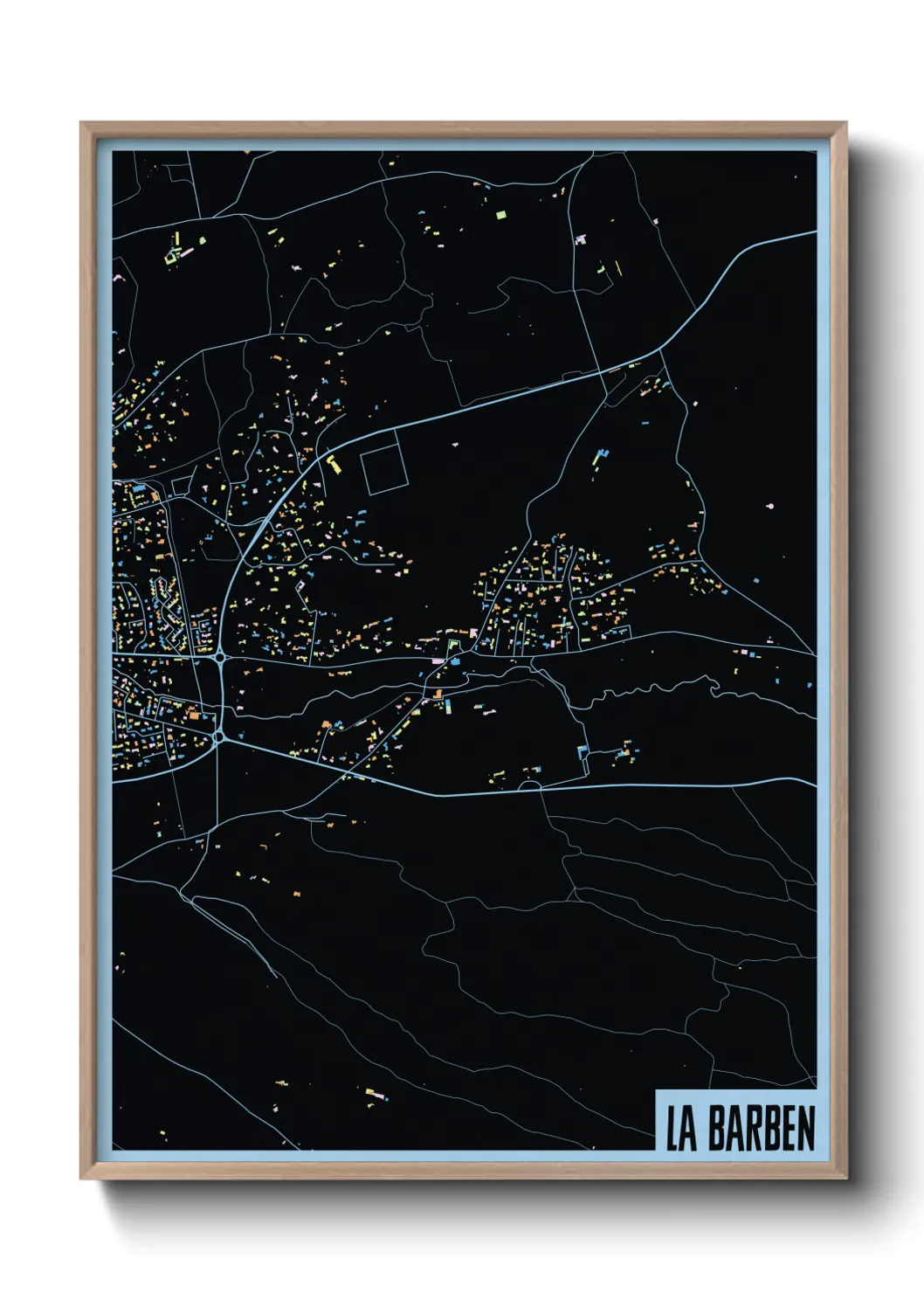 Une affiche de carte sur La Barben