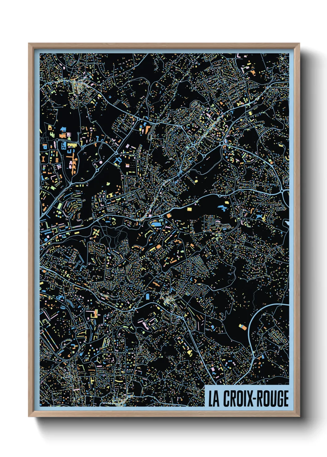 Une affiche de carte sur La Croix-Rouge