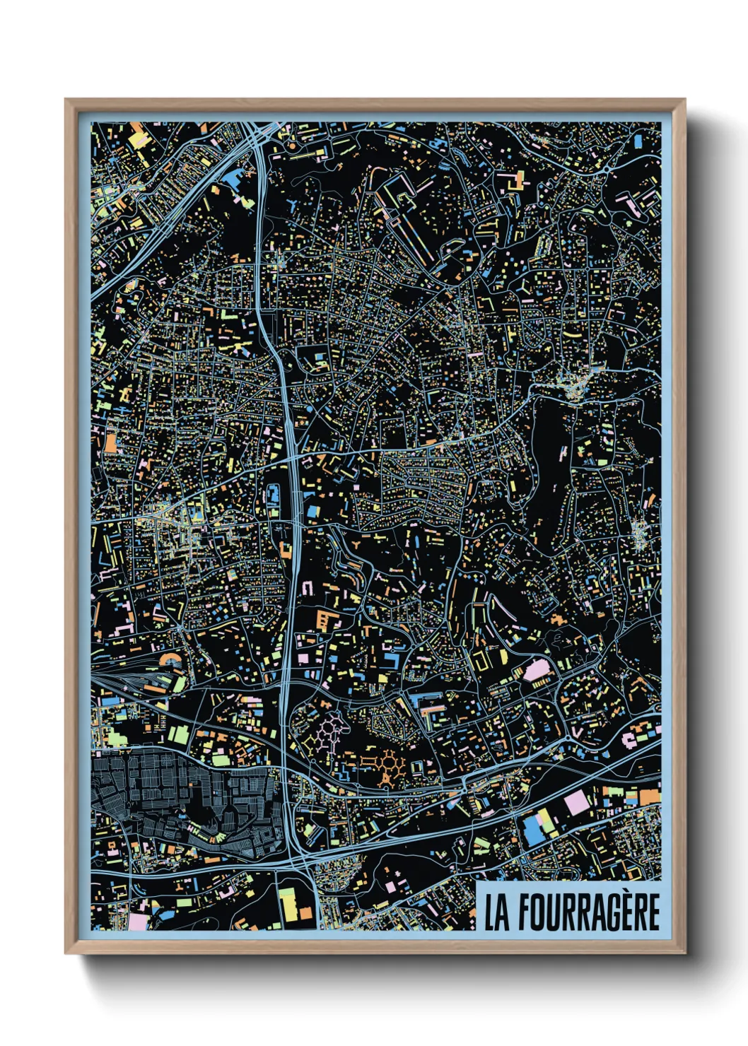 Une affiche de carte sur La Fourragère