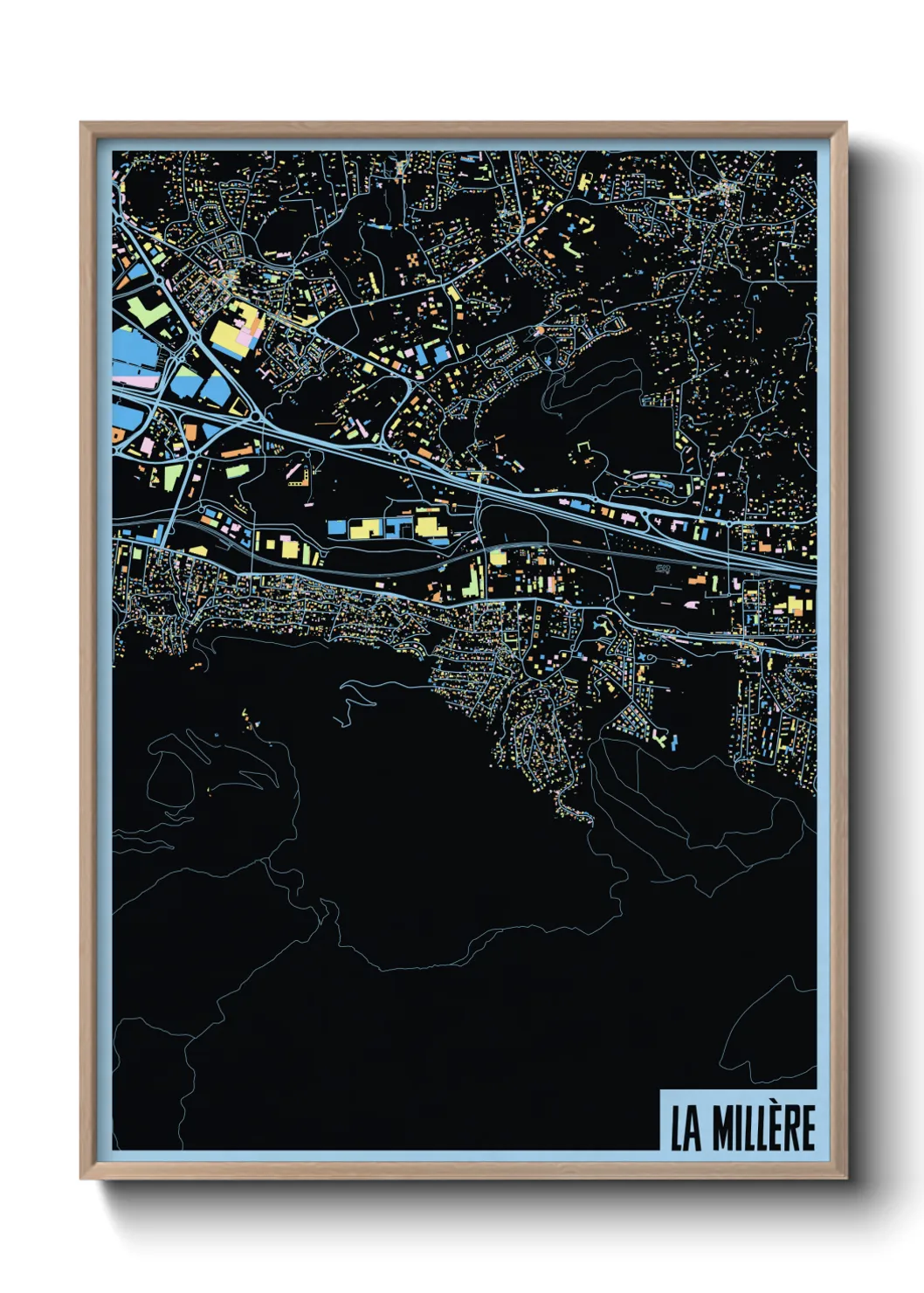 Une affiche de carte sur La Millère