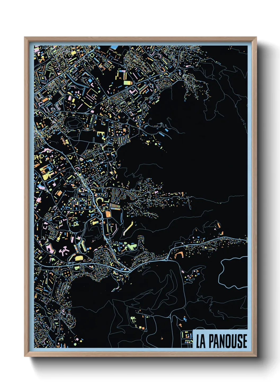 Une affiche de carte sur La Panouse