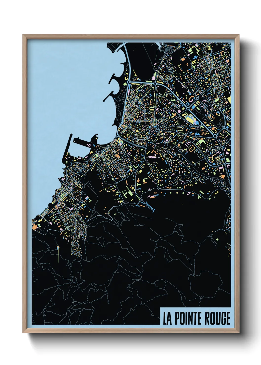 Une affiche de carte sur La Pointe Rouge