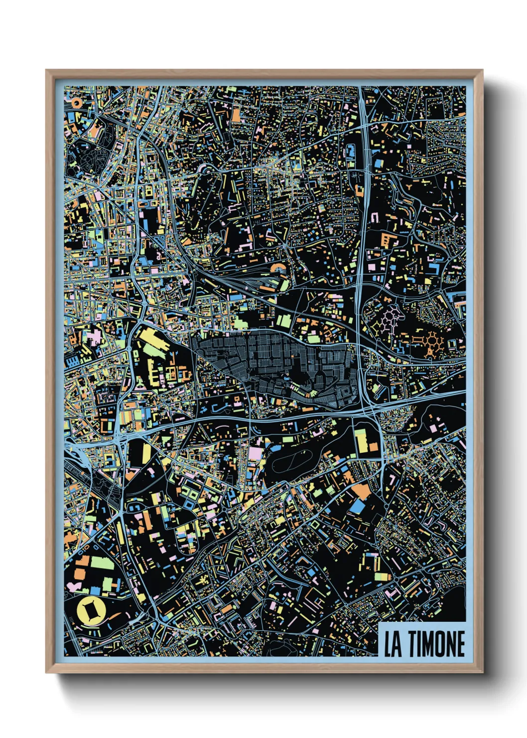 Une affiche de carte sur La Timone