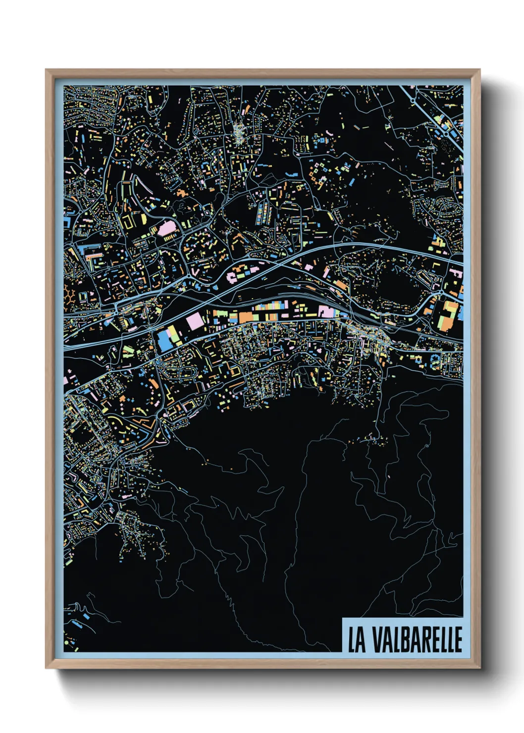 Une affiche de carte sur La Valbarelle