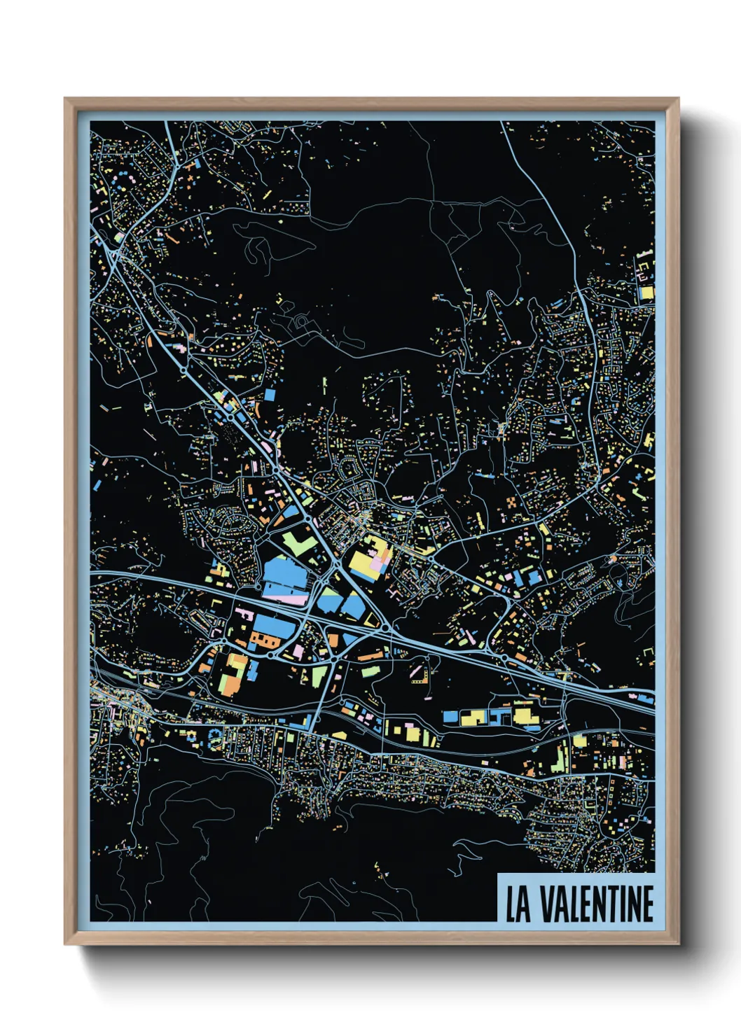 Une affiche de carte sur La Valentine