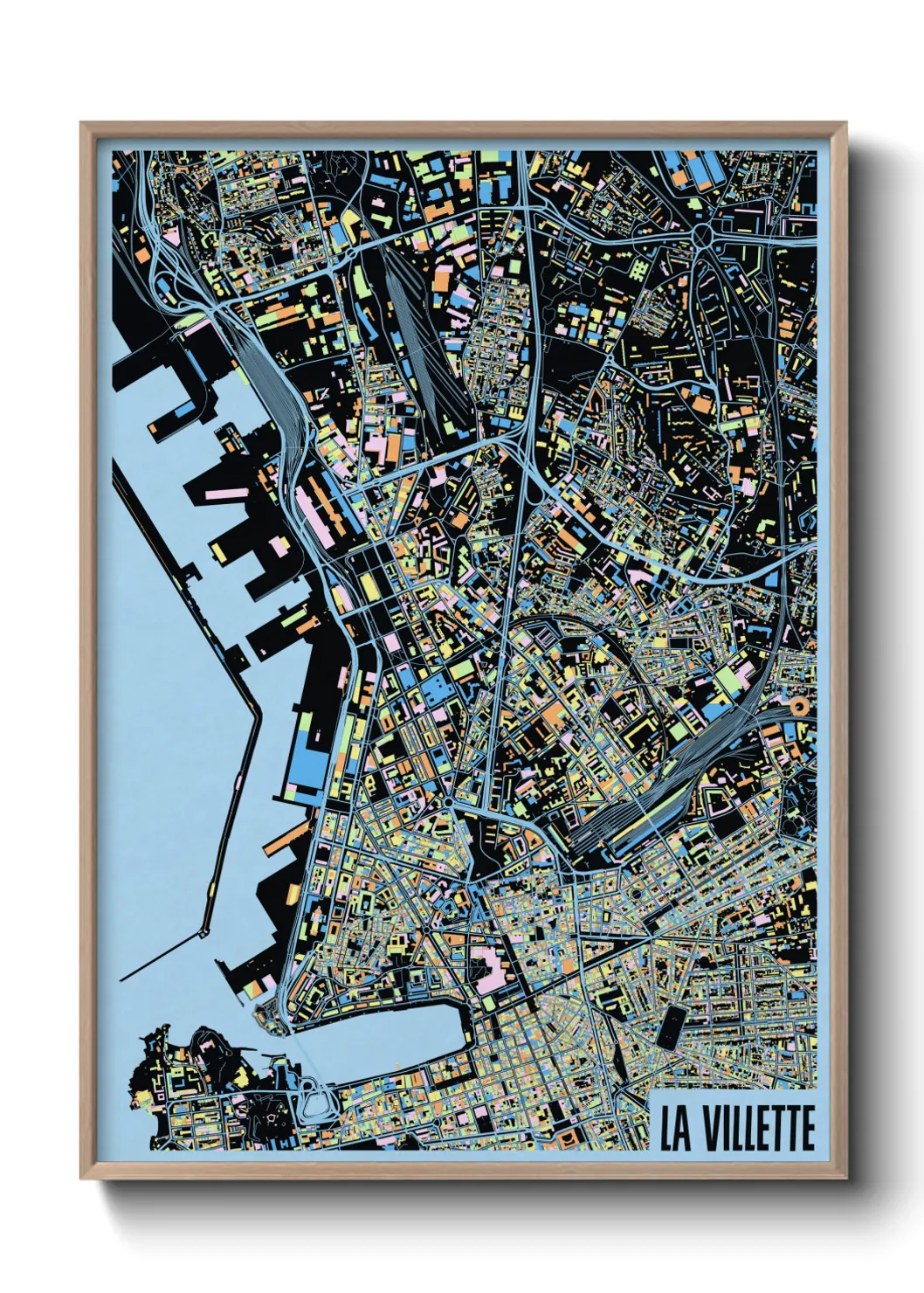 Une affiche de carte sur La Villette