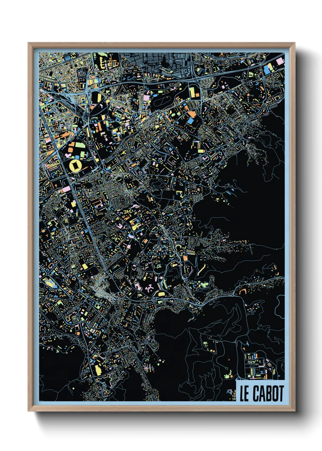 Une affiche de carte sur Le Cabot