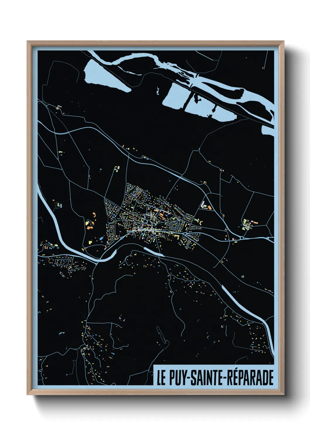 Une affiche de carte sur Le Puy-Sainte-Réparade