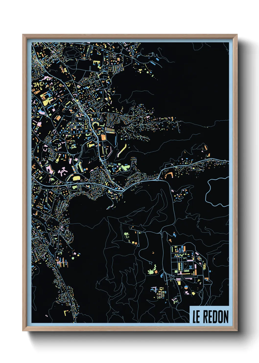 Une affiche de carte sur Le Redon