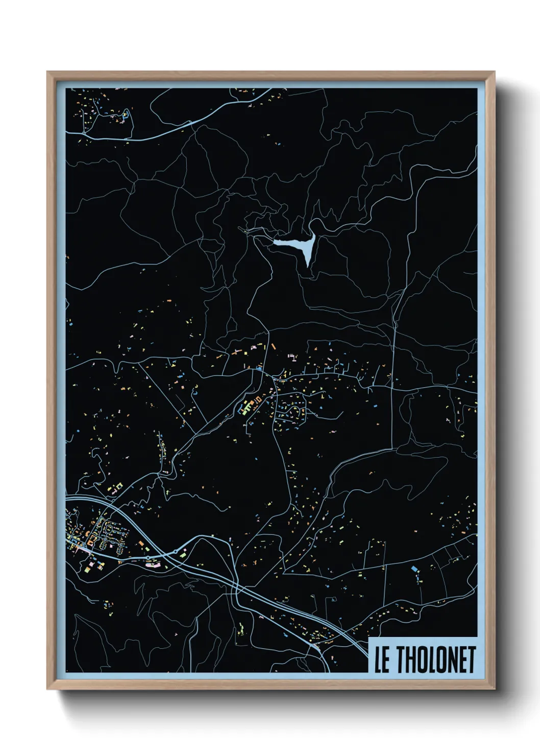 Une affiche de carte sur Le Tholonet