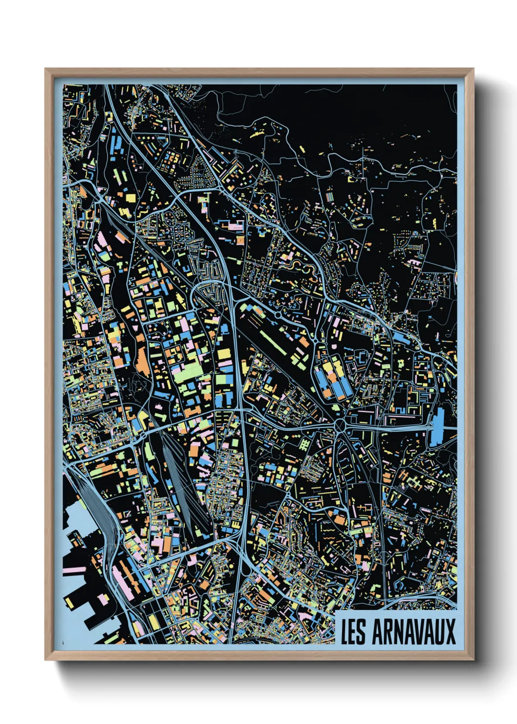 Une affiche de carte sur Les Arnavaux
