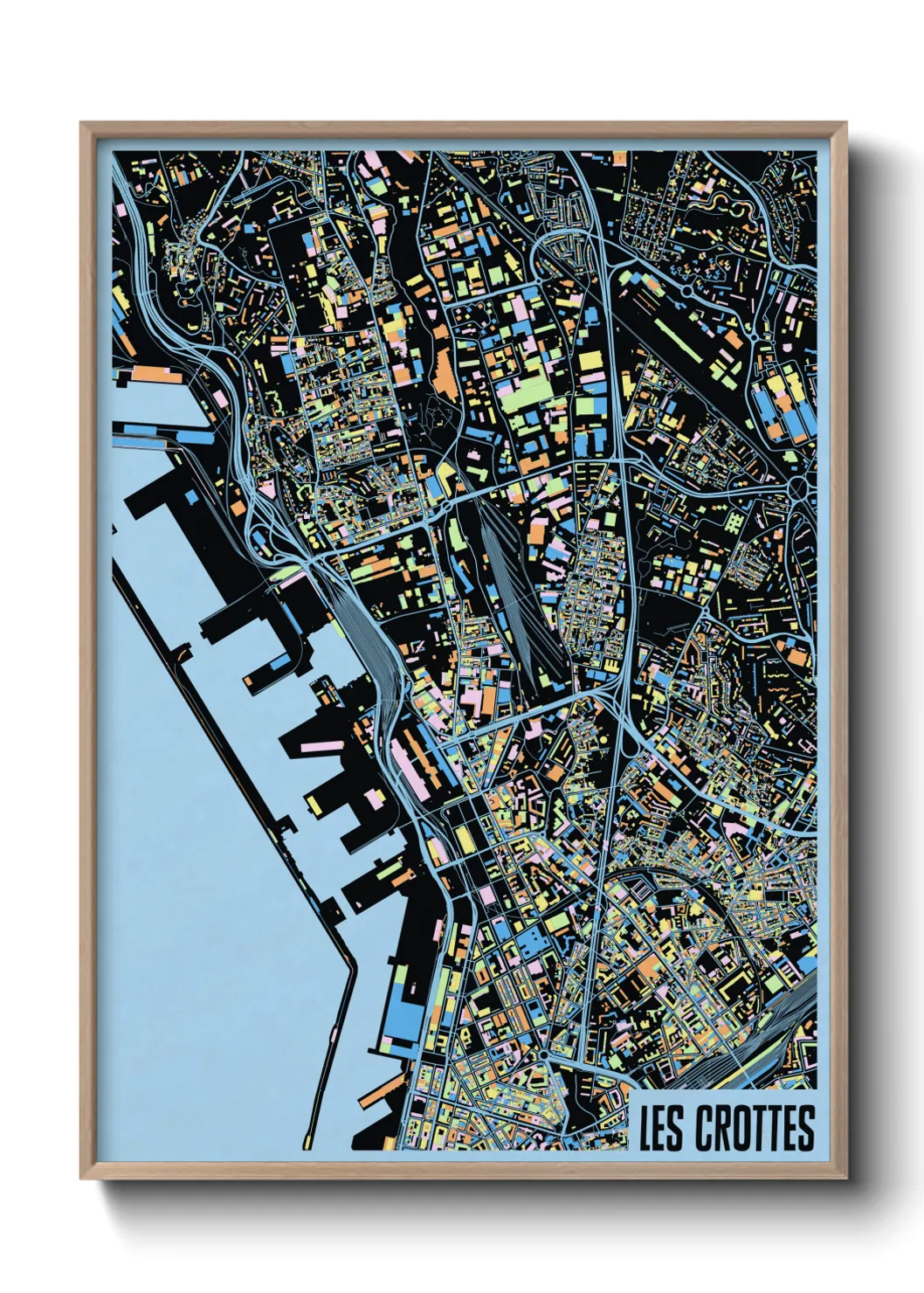 Une affiche de carte sur Les Crottes