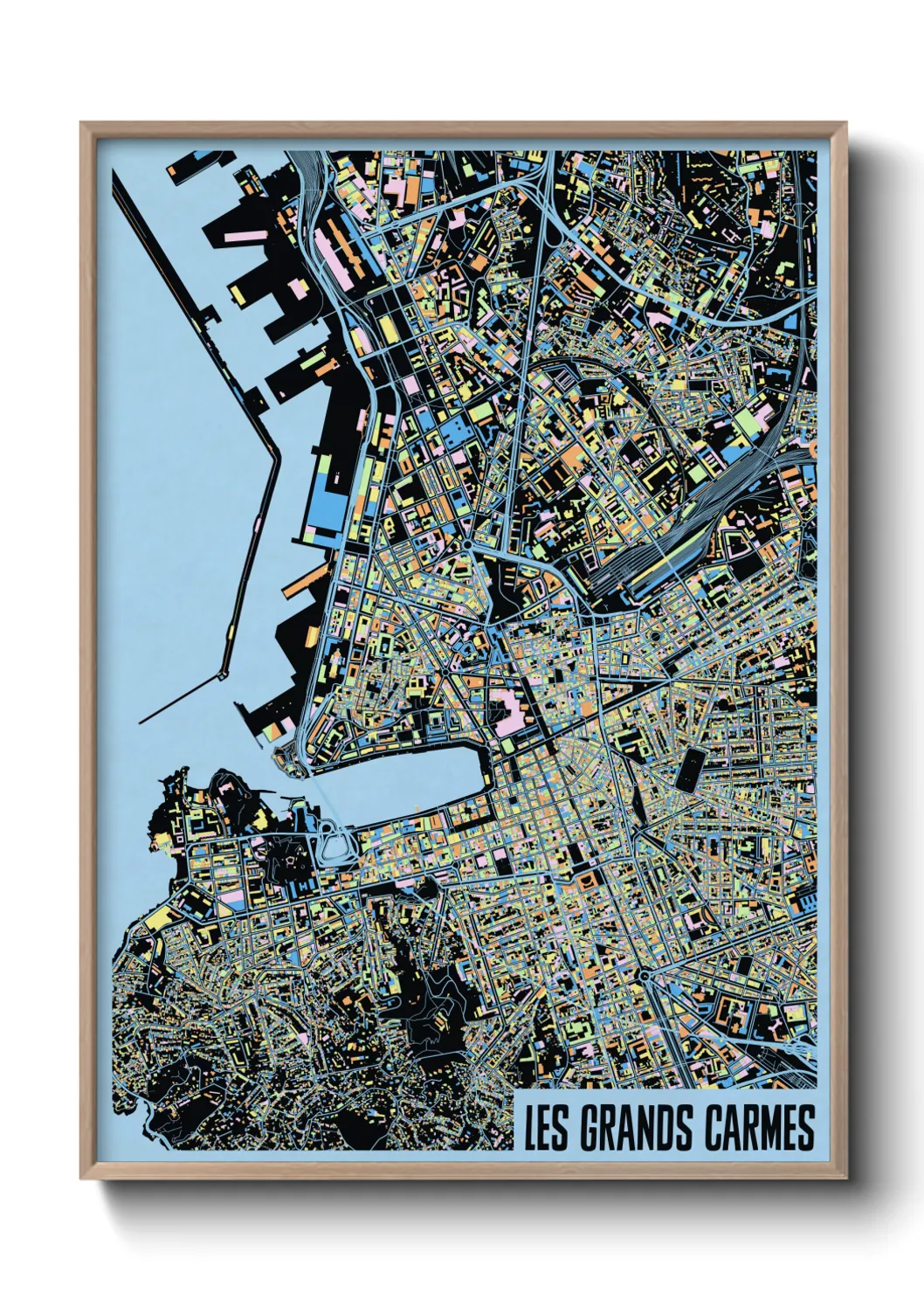 Une affiche de carte sur Les Grands Carmes