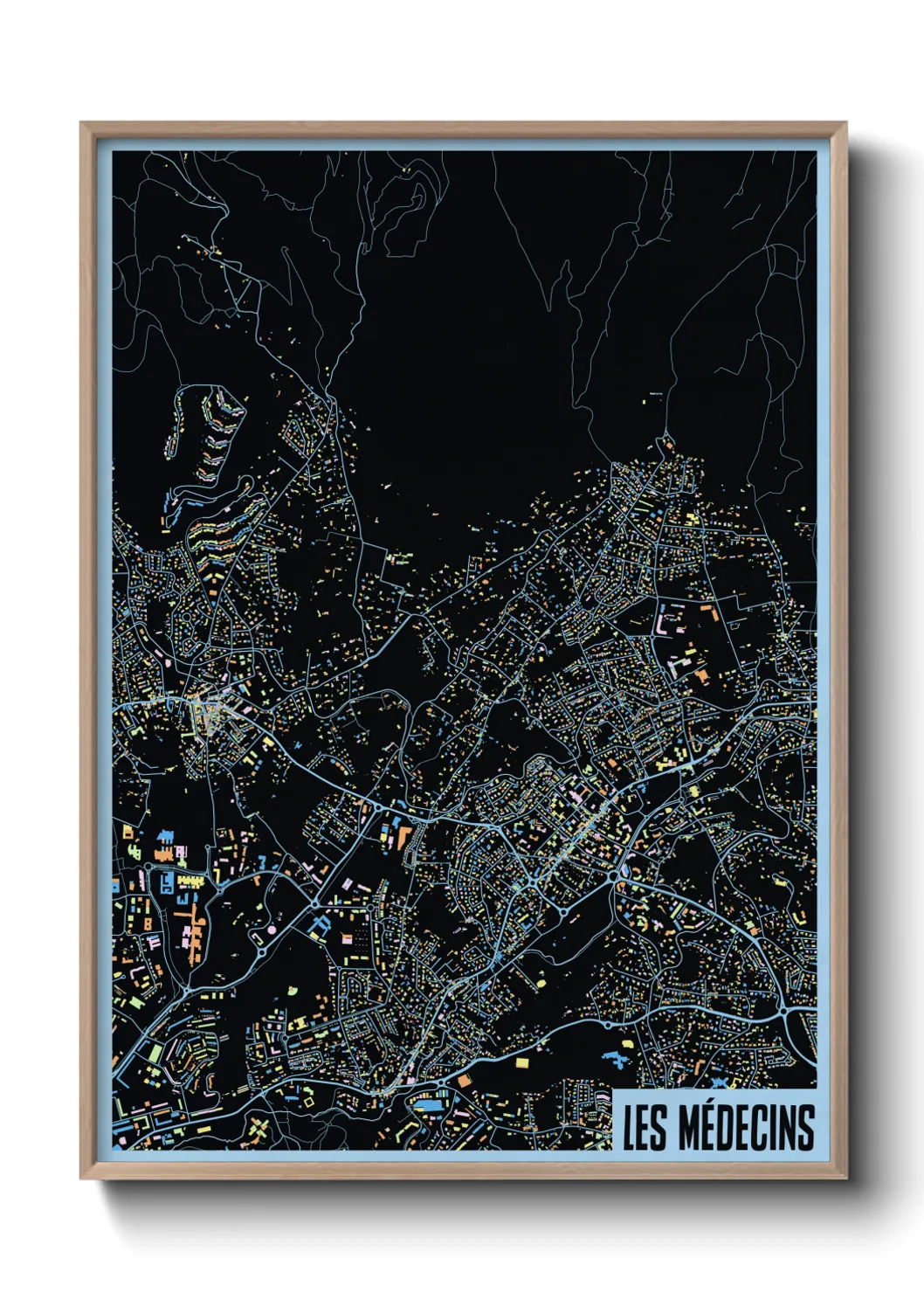 Une affiche de carte sur Les Médecins