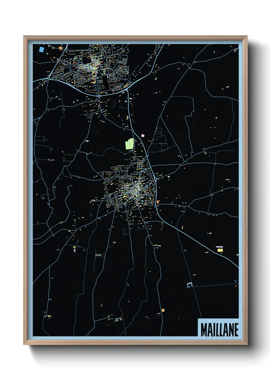 Une affiche de carte sur Maillane