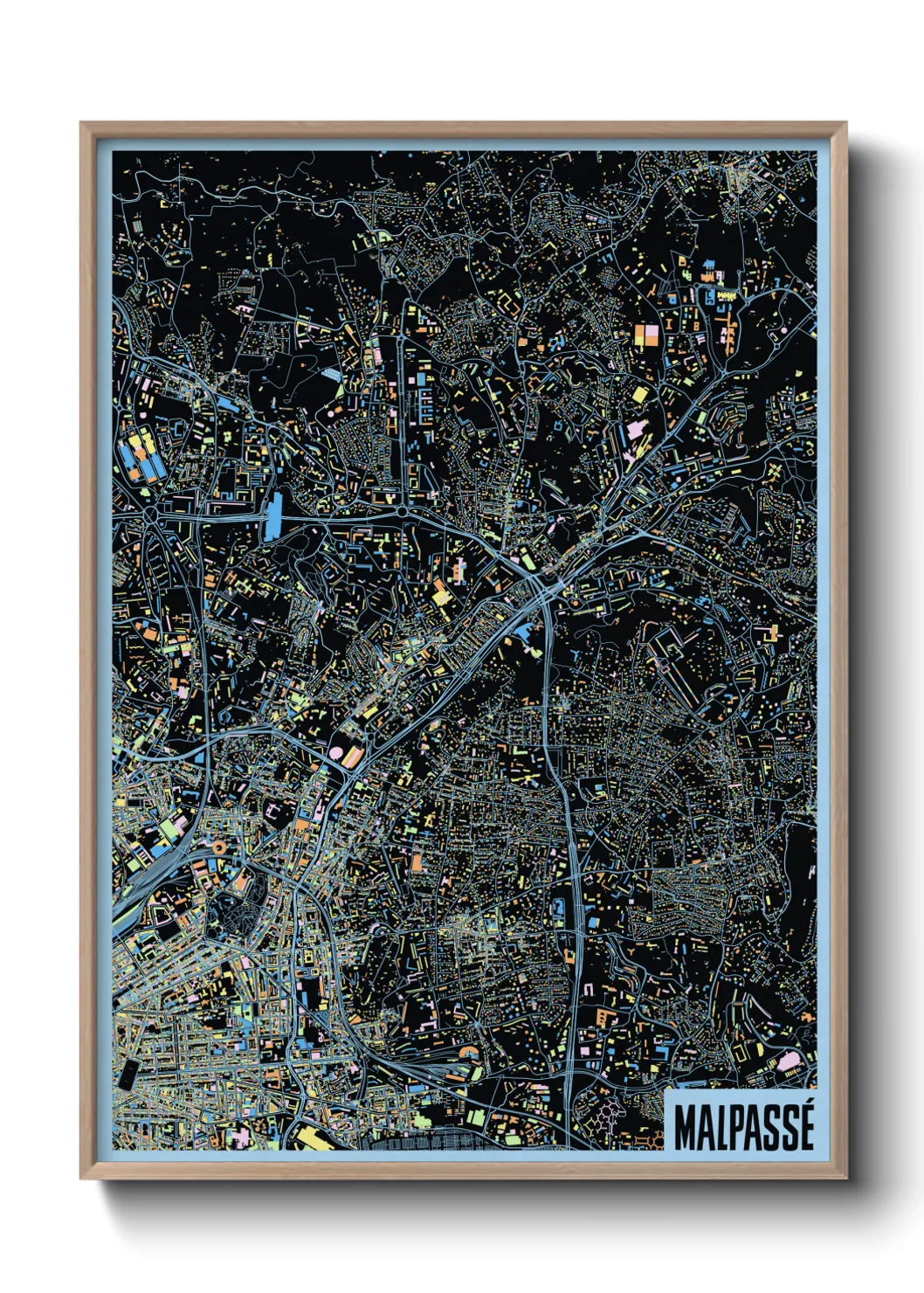 Une affiche de carte sur Malpassé