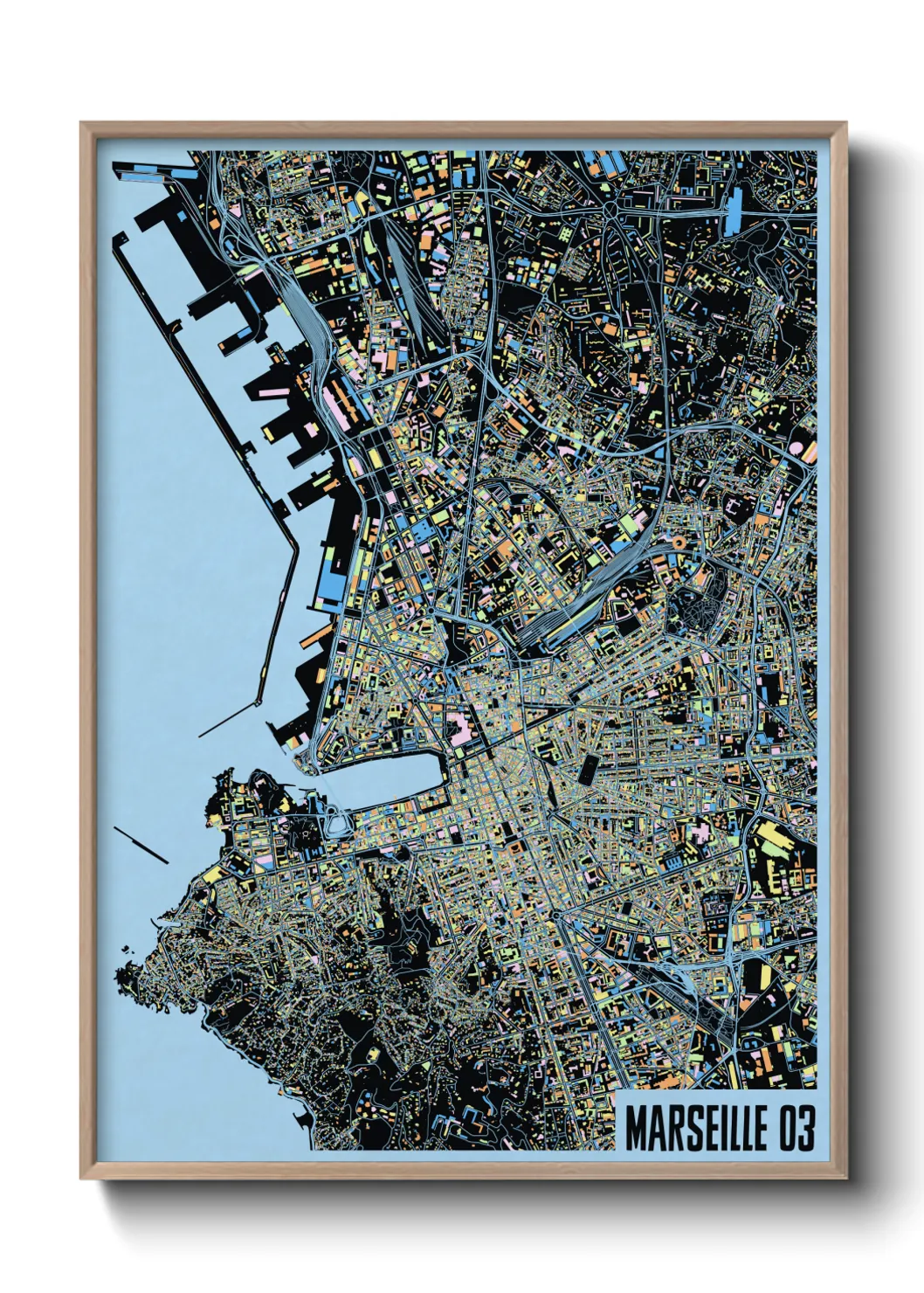 Une affiche de carte sur Marseille 03