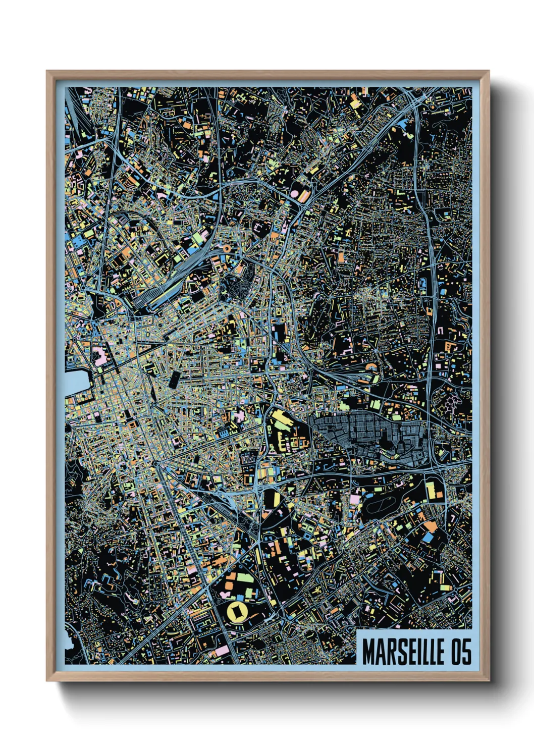 Une affiche de carte sur Marseille 05