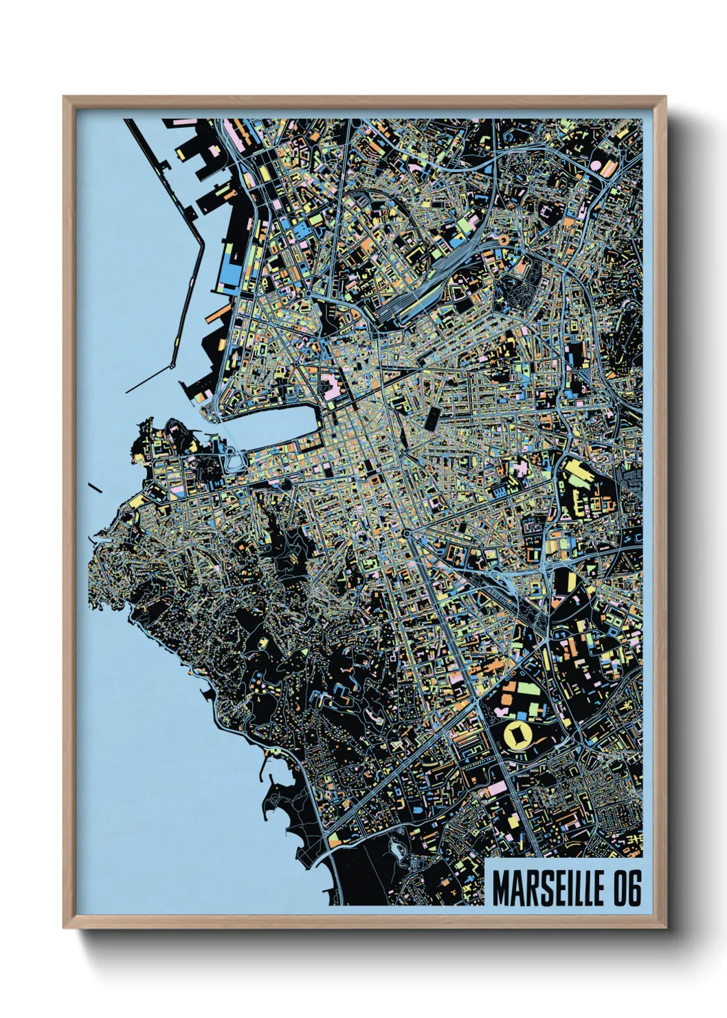 Une affiche de carte sur Marseille 06