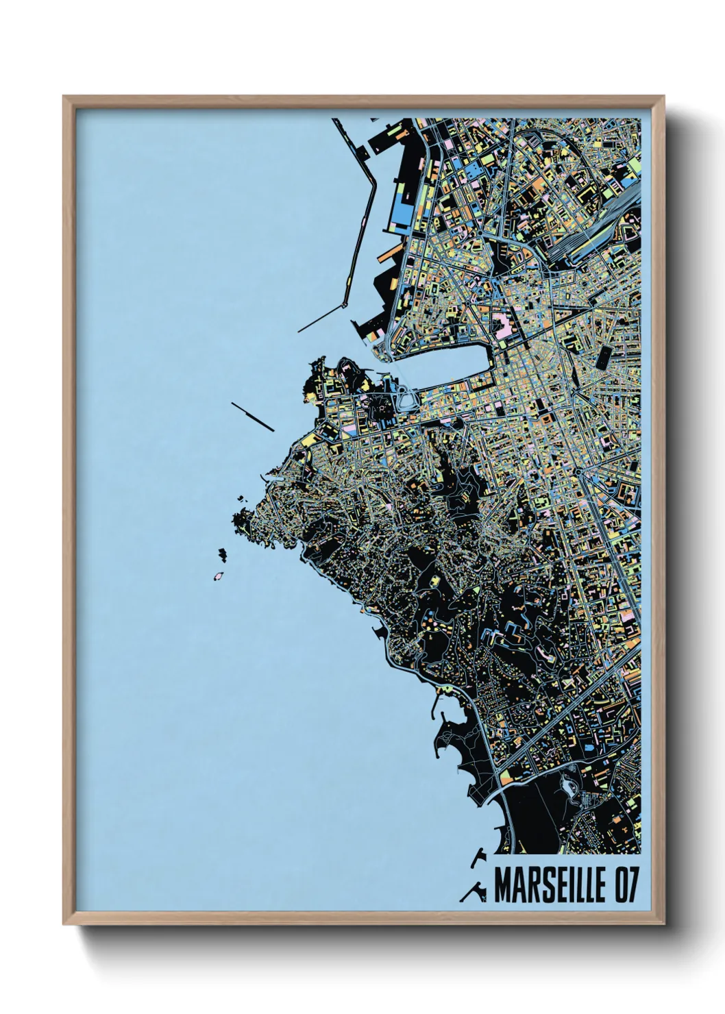 Une affiche de carte sur Marseille 07