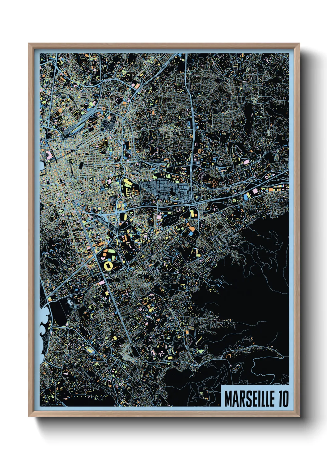 Un poster carteMarseille 10