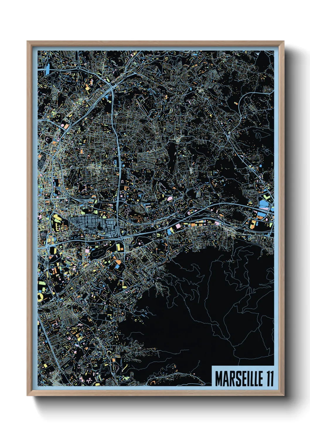 Une affiche de carte sur Marseille 11