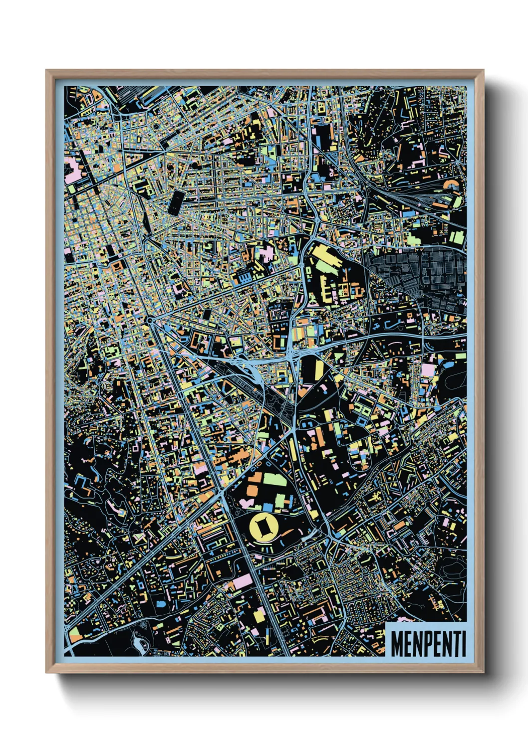 Une affiche de carte sur Menpenti