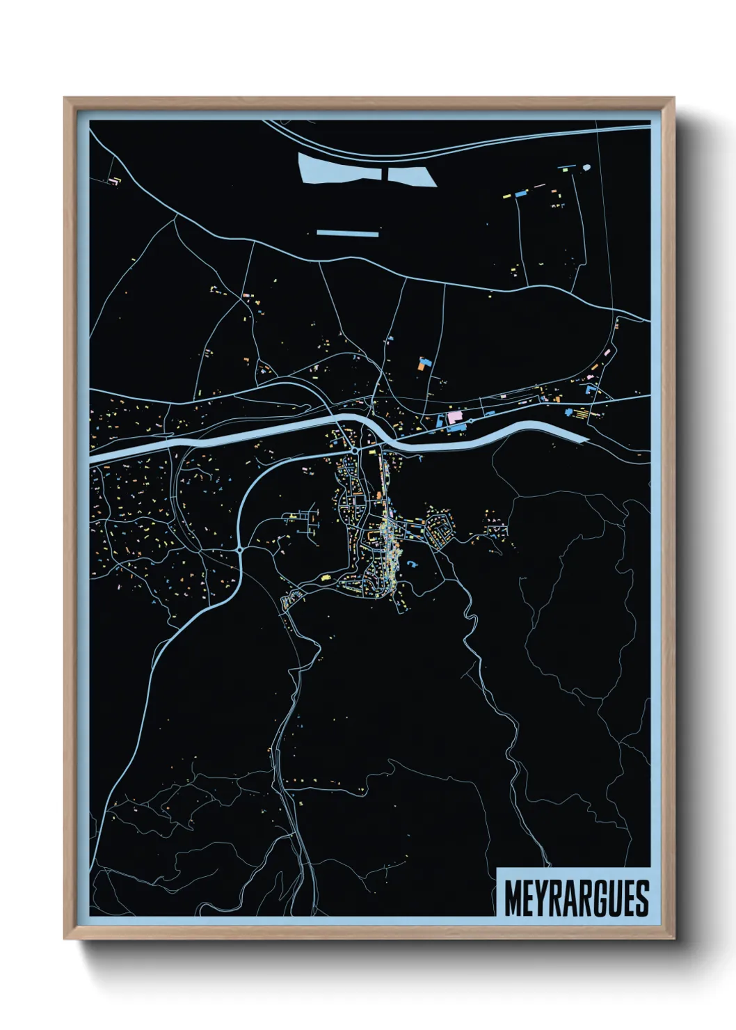 Une affiche de carte sur Meyrargues