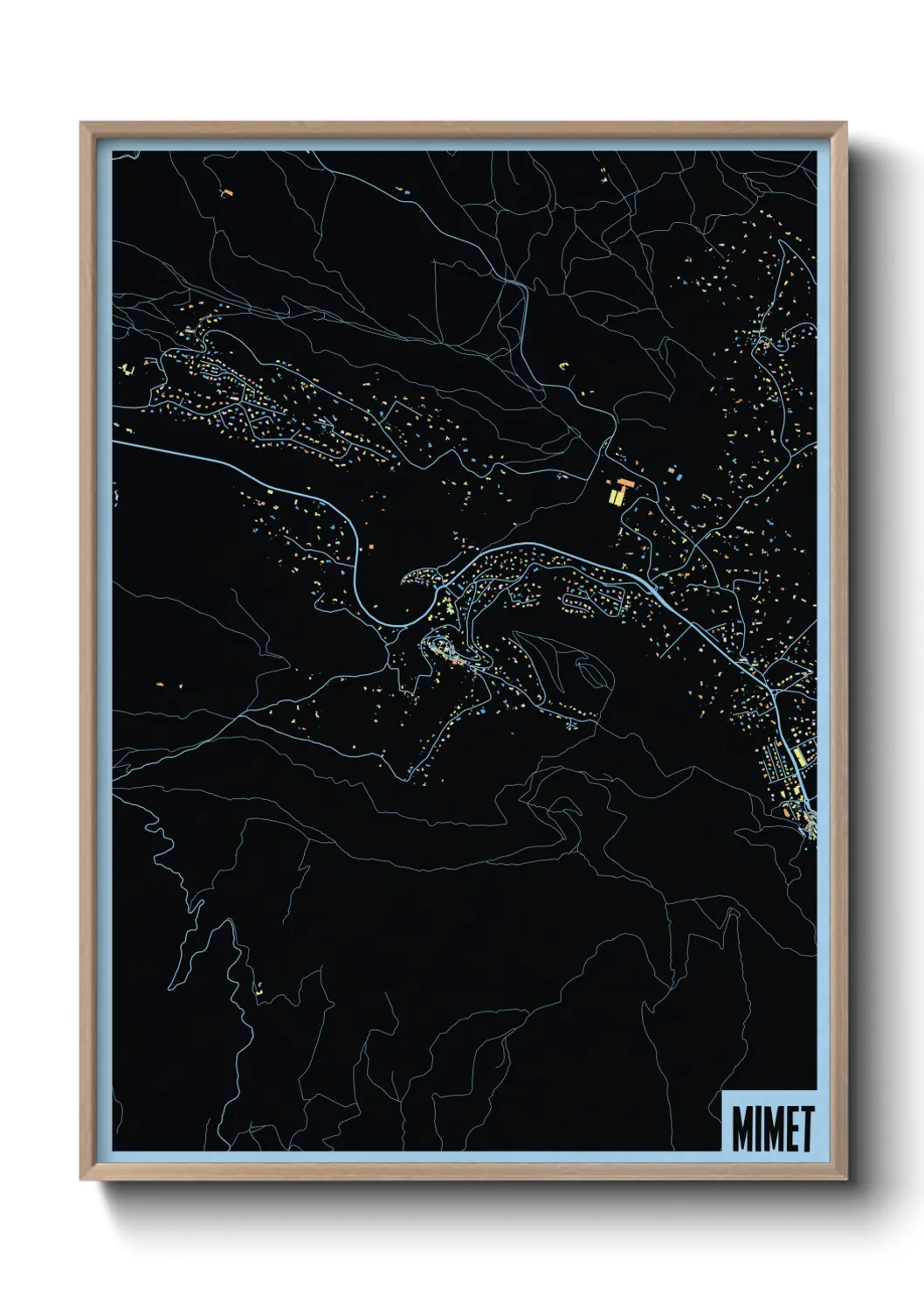 Une affiche de carte sur Mimet