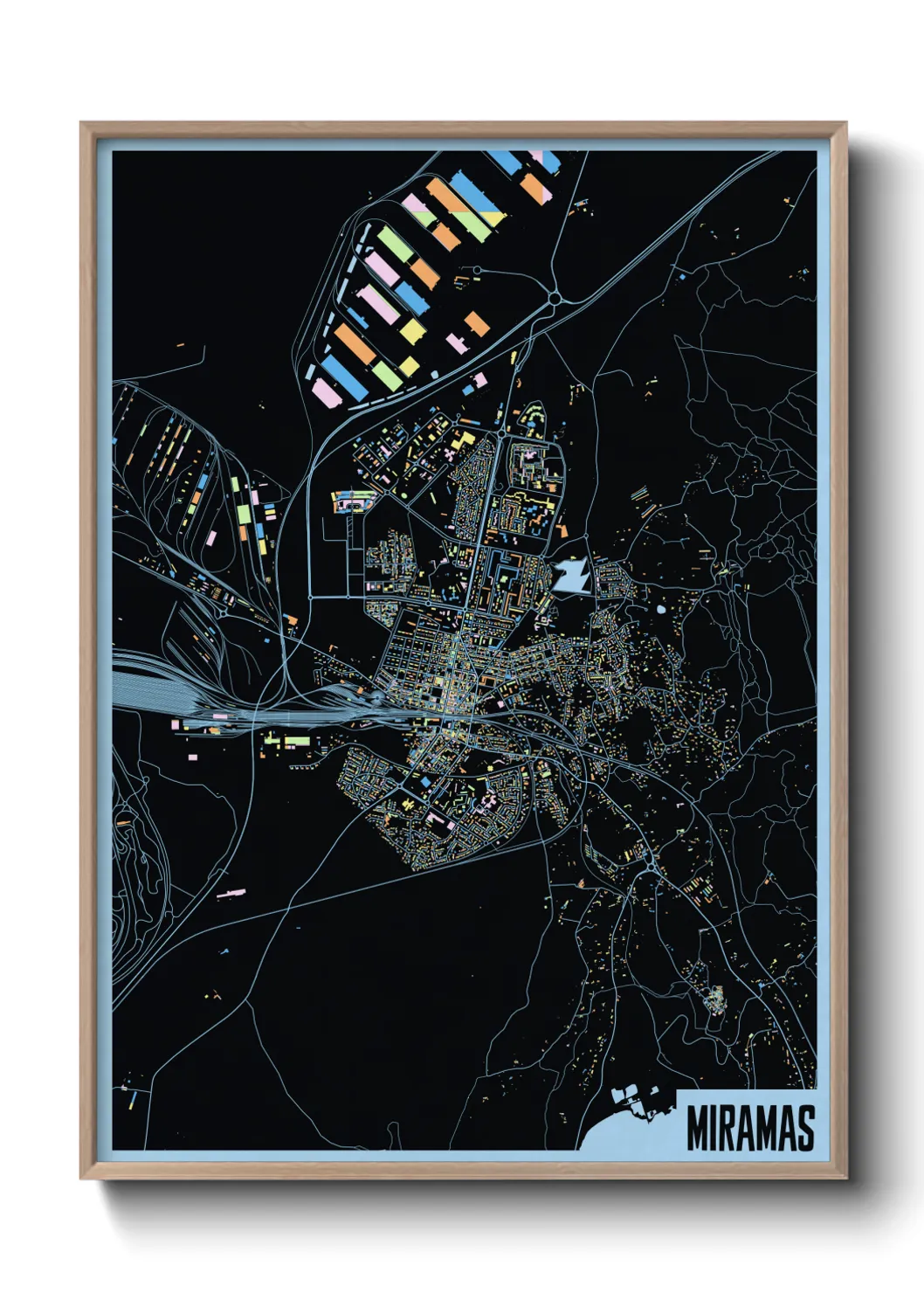 Une affiche de carte sur Miramas