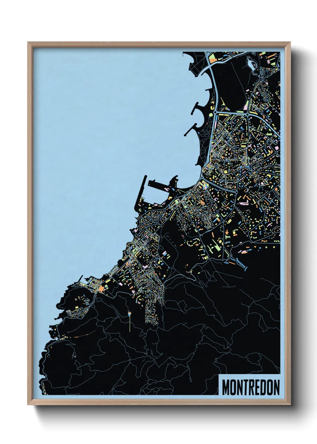 Une affiche de carte sur Montredon