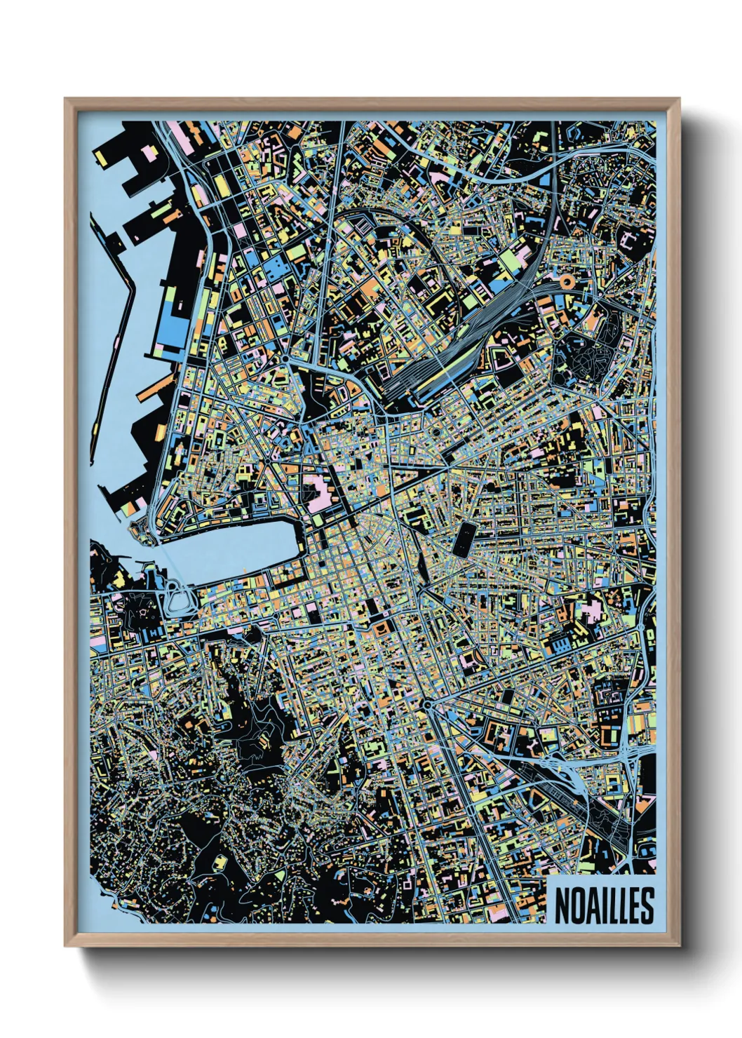 Une affiche de carte sur Noailles