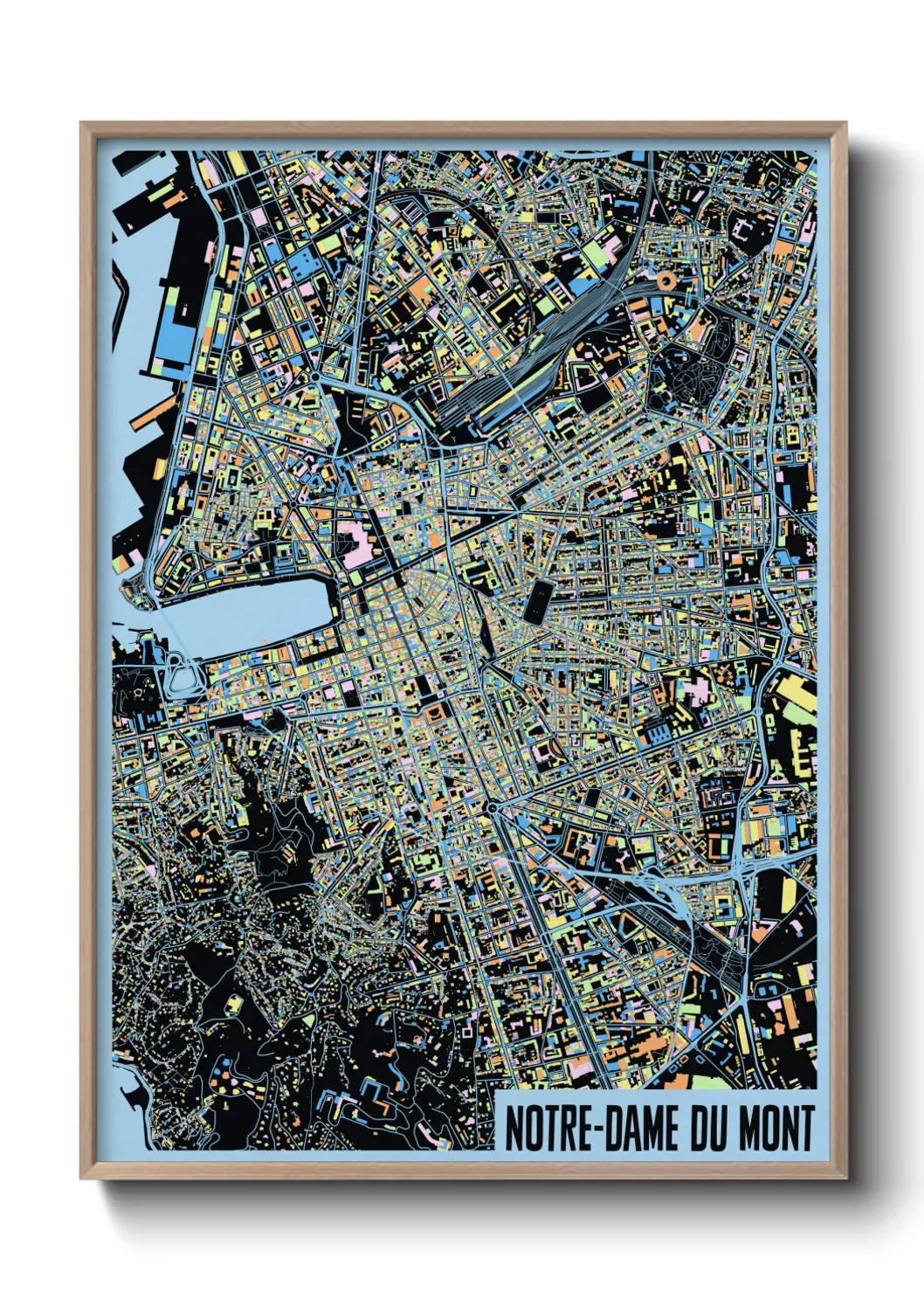 Une affiche de carte sur Notre-Dame du Mont