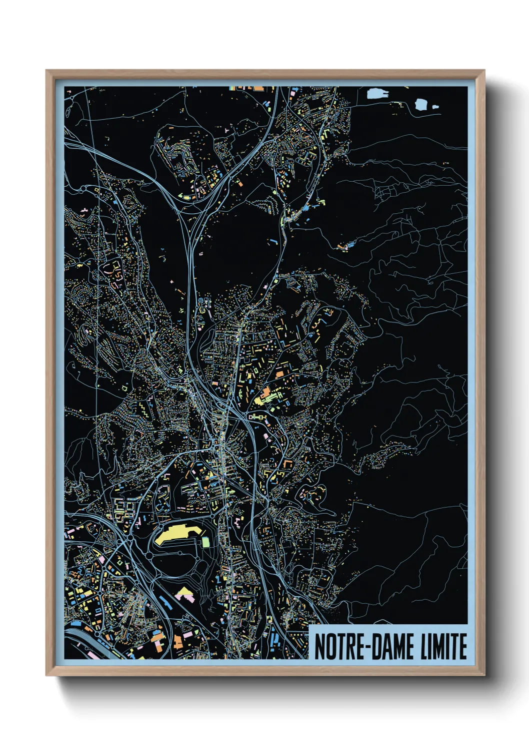 Une affiche de carte sur Notre-Dame Limite