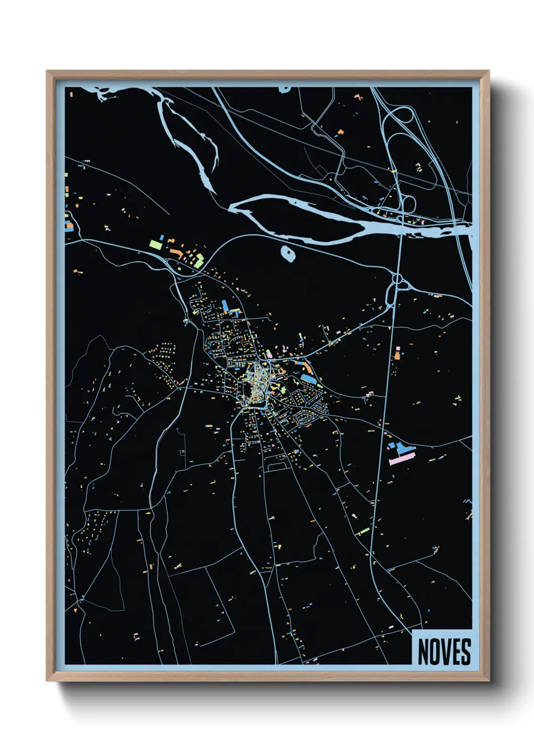 Une affiche de carte sur Noves