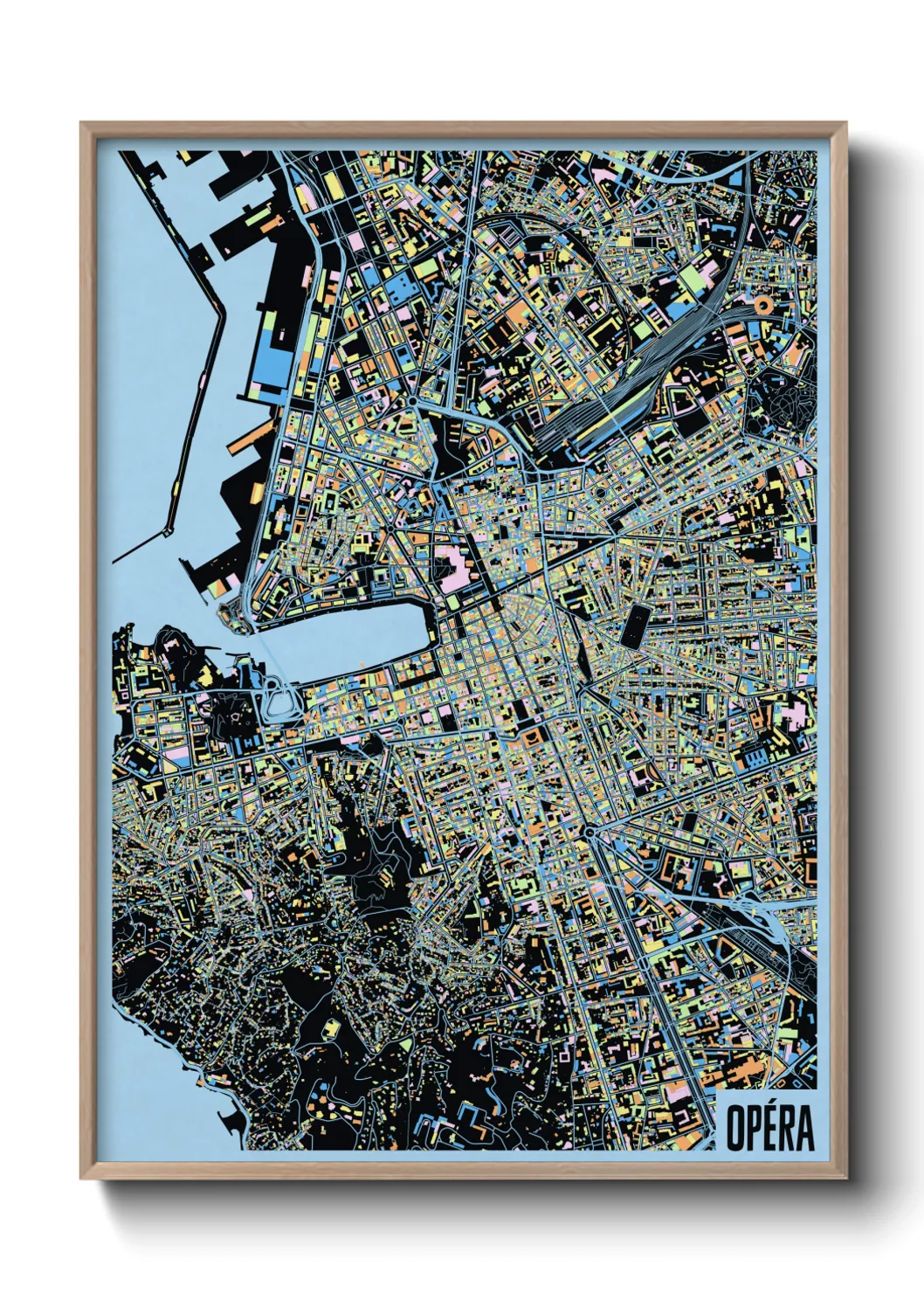 Une affiche de carte sur Opéra