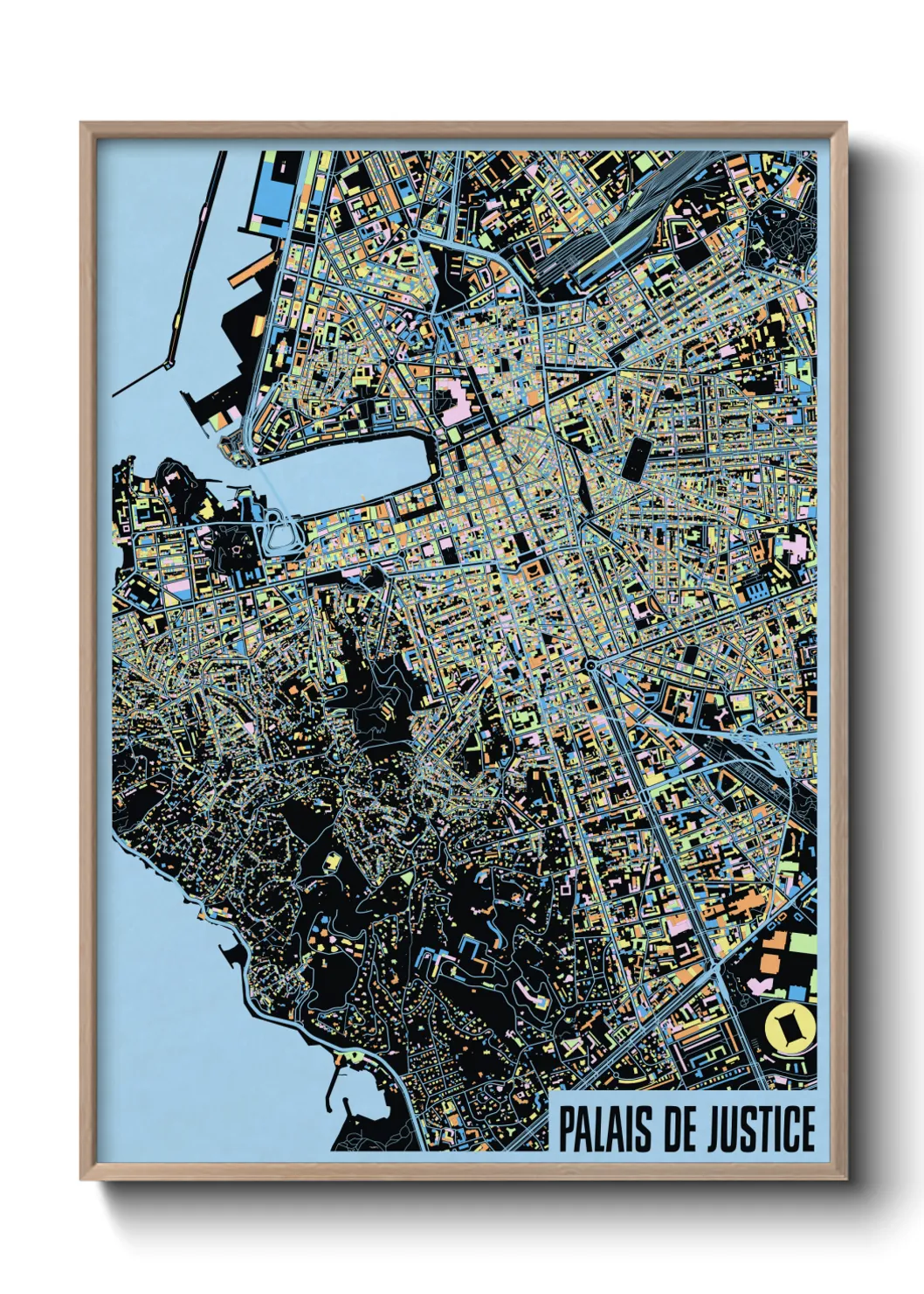 Une affiche de carte sur Palais de Justice