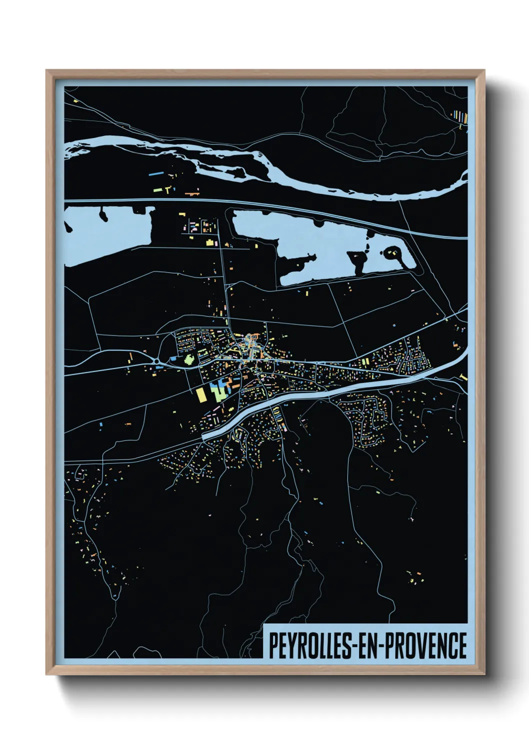 Un poster cartePeyrolles-en-Provence