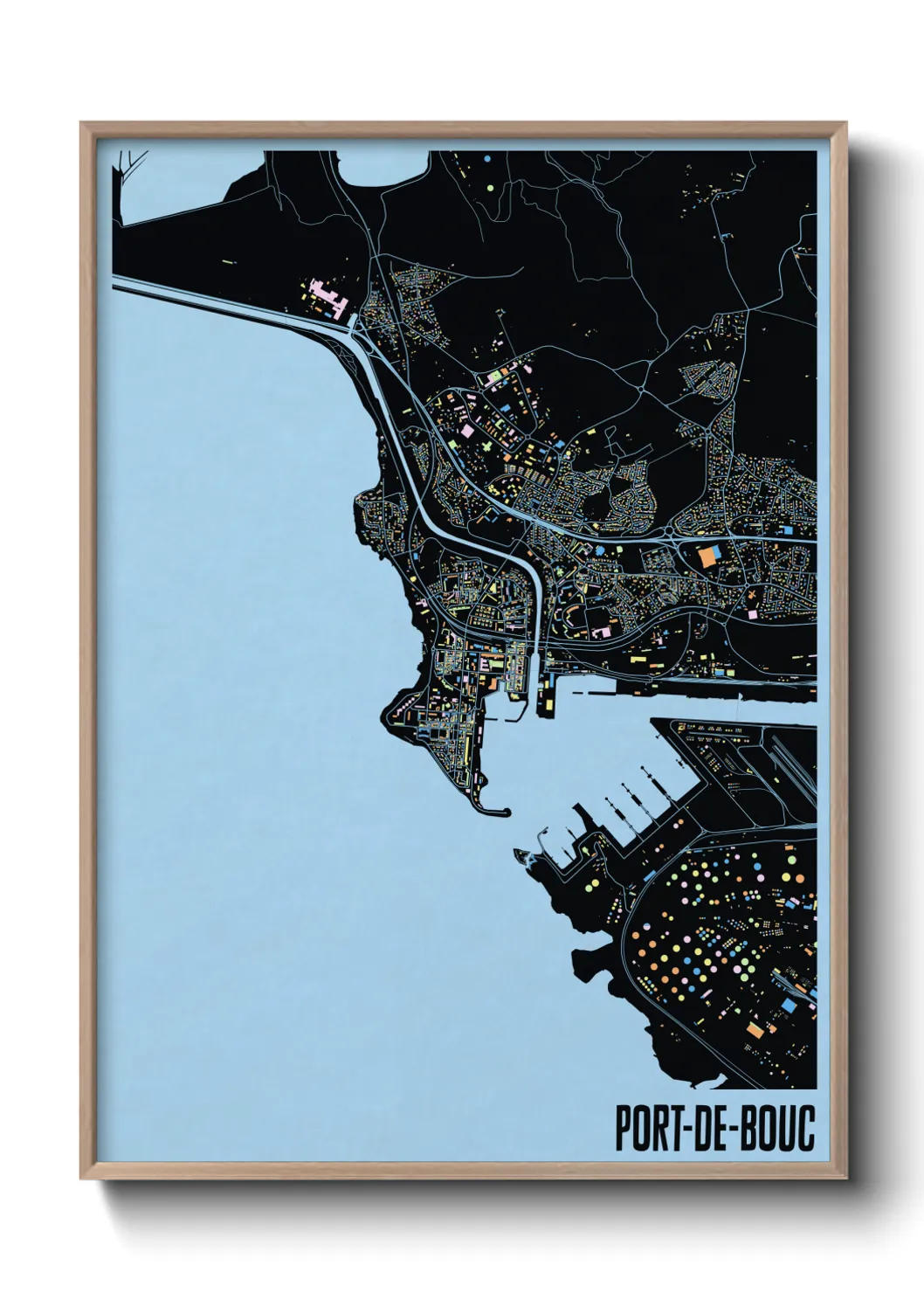 Une affiche de carte sur Port-de-Bouc