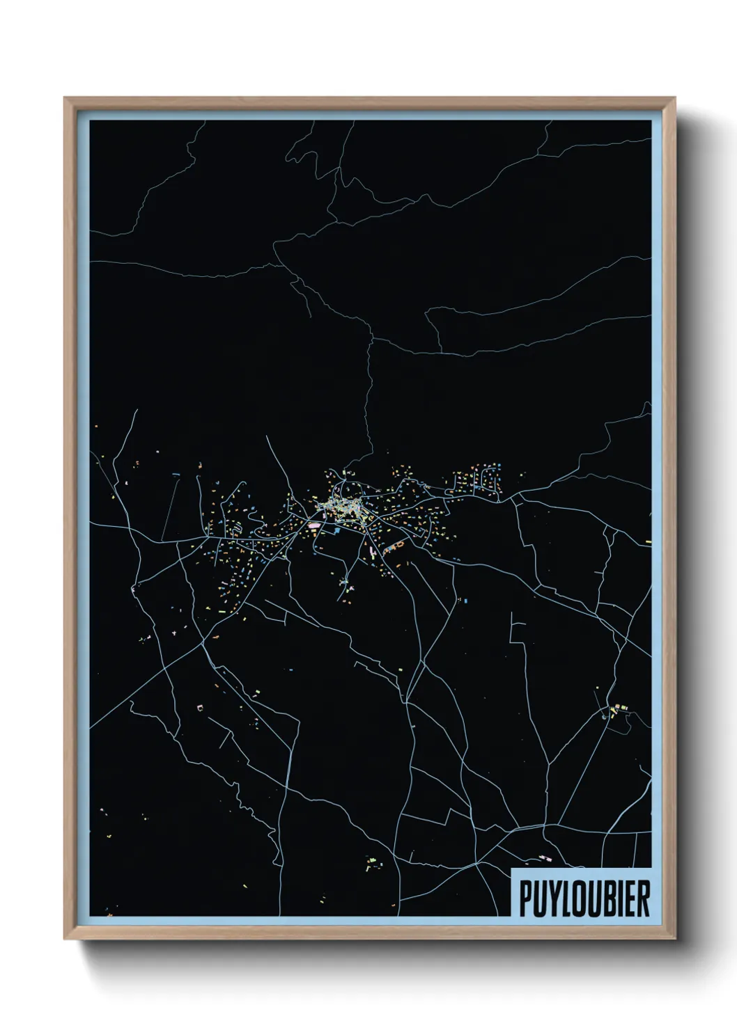 Une affiche de carte sur Puyloubier