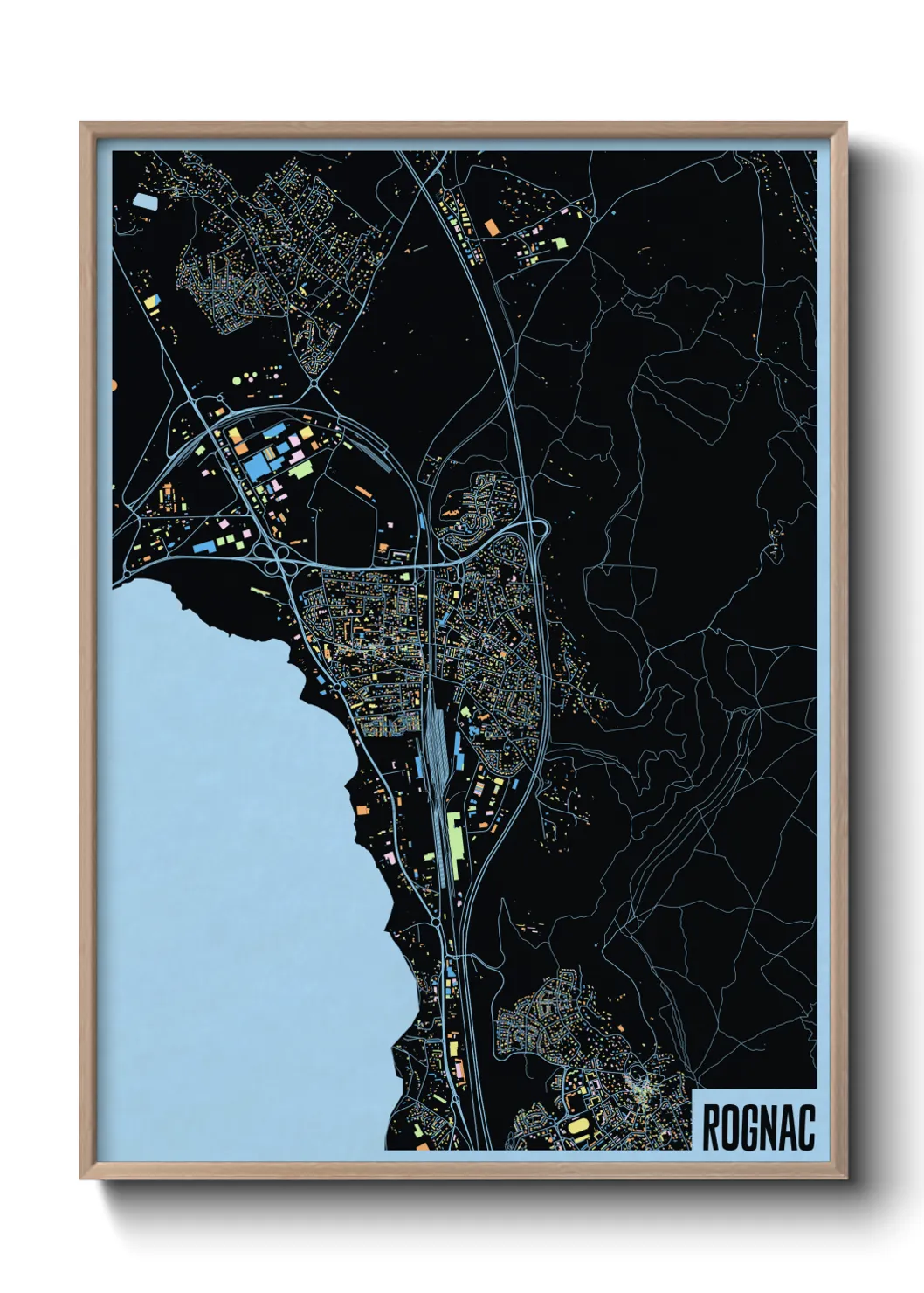 Une affiche de carte sur Rognac