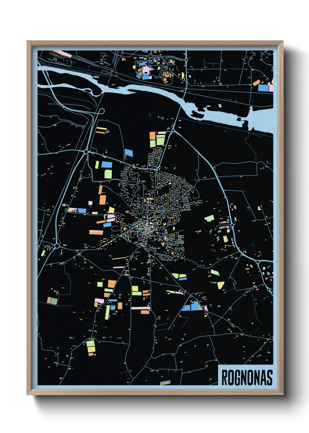 Une affiche de carte sur Rognonas