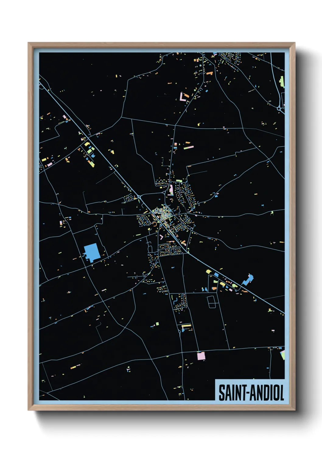 Une affiche de carte sur Saint-Andiol