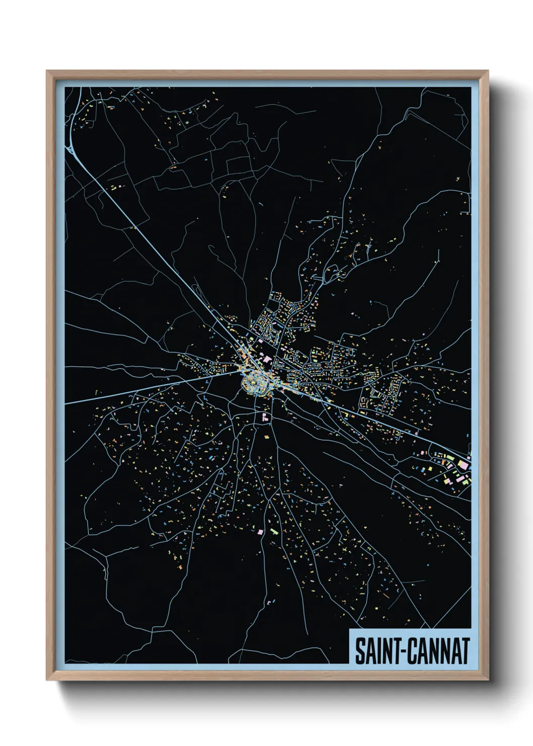 Une affiche de carte sur Saint-Cannat