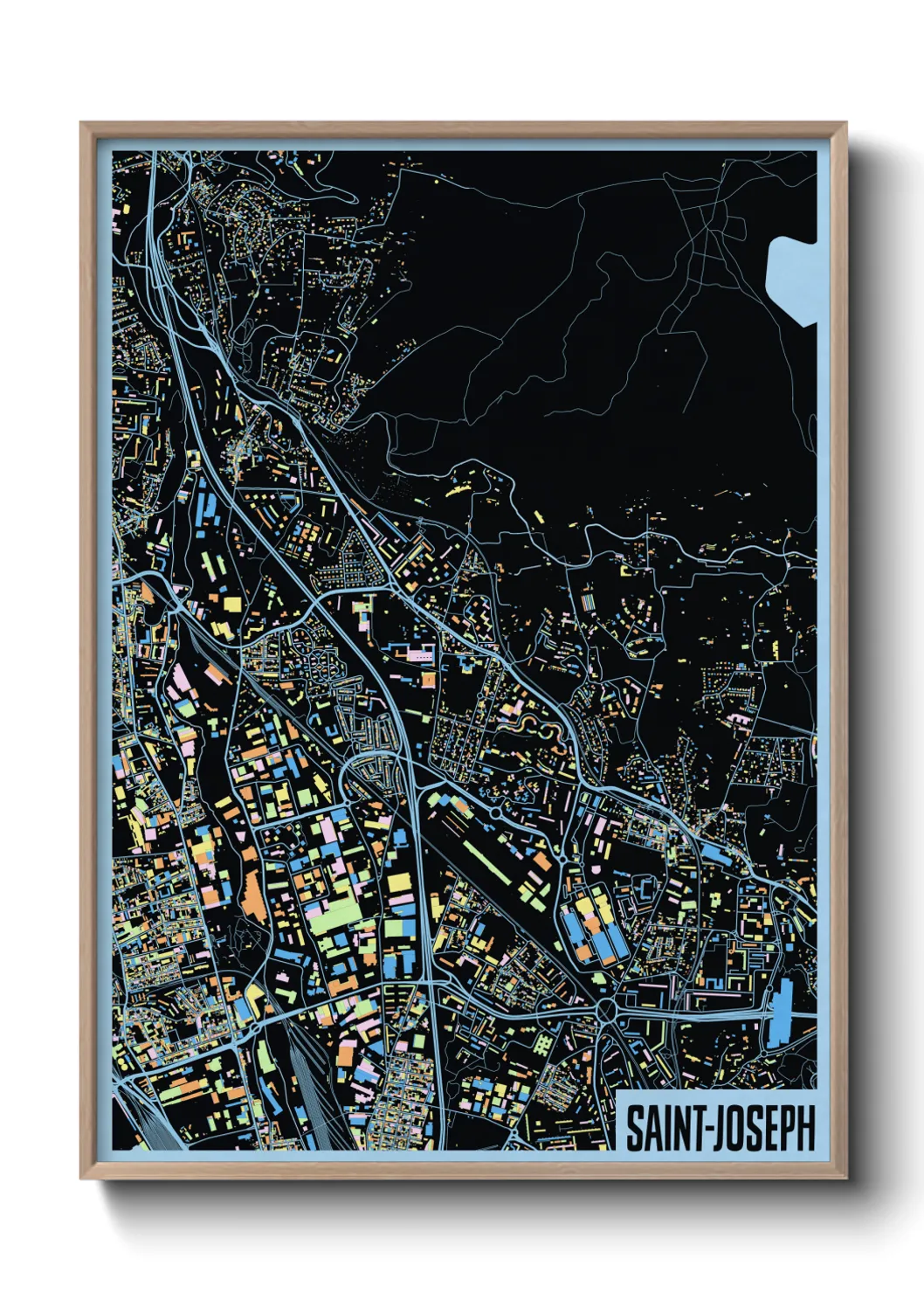 Une affiche de carte sur Saint-Joseph