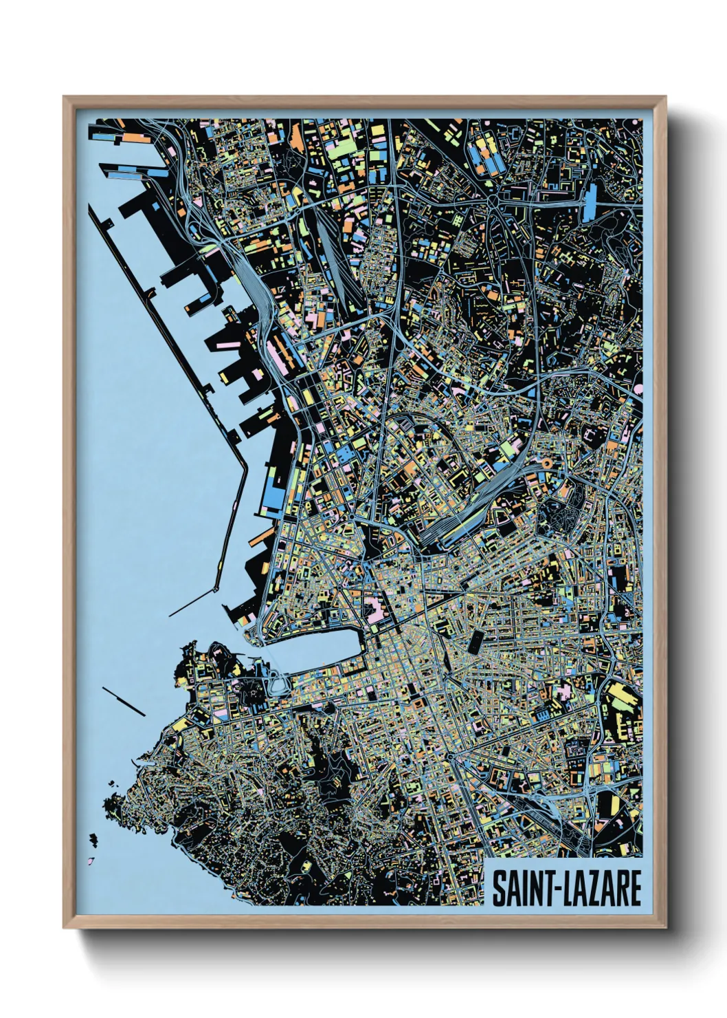 Une affiche de carte sur Saint-Lazare
