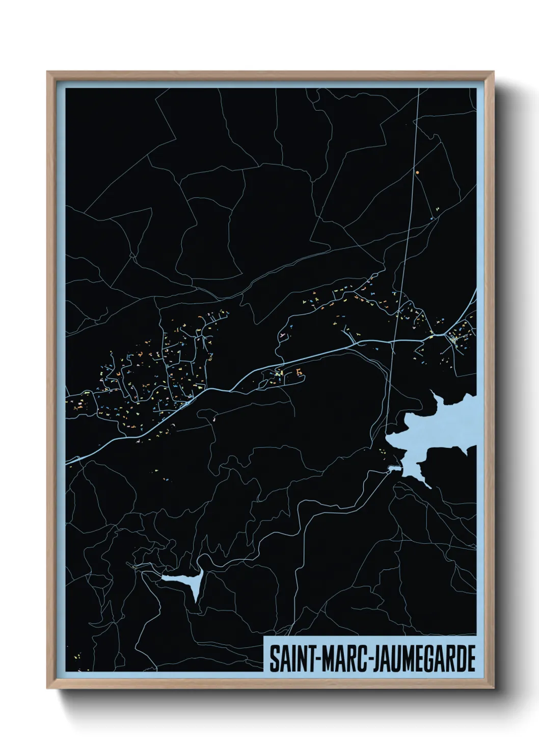 Une affiche de carte sur Saint-Marc-Jaumegarde