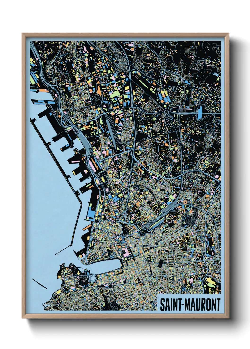 Une affiche de carte sur Saint-Mauront