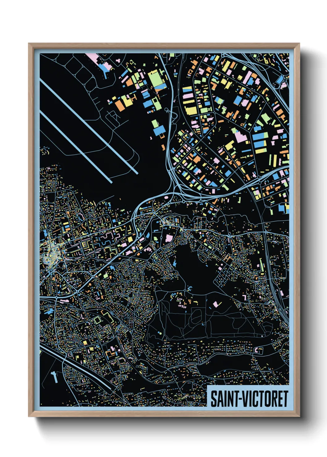 Une affiche de carte sur Saint-Victoret